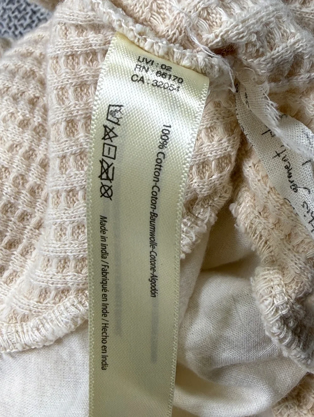 Free People Cream Ruffle Knit Skirt XL/TG Made in India